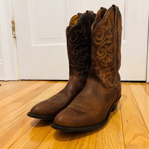 Dan Post Western Leather Boots Women’s 10 M Pointed Cutout Brown - Picture 9 of 16